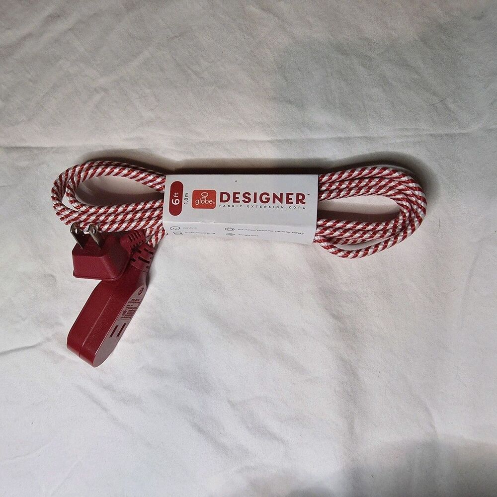 Red and White Extension Cord
